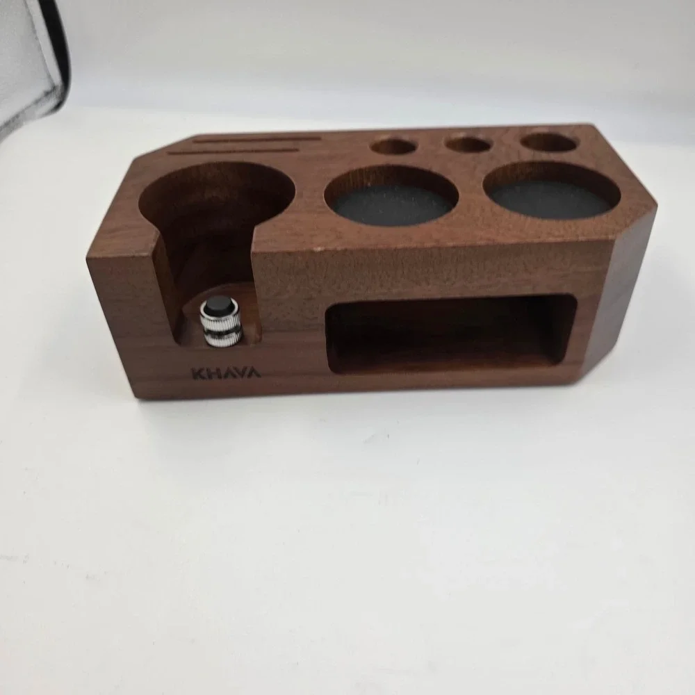 KNODOS Rosewood Espresso Tamping Station 54mm for Breville Portafilter Holder O3